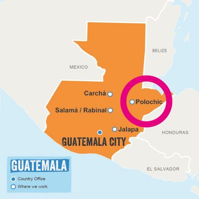 Karta över Guatemala